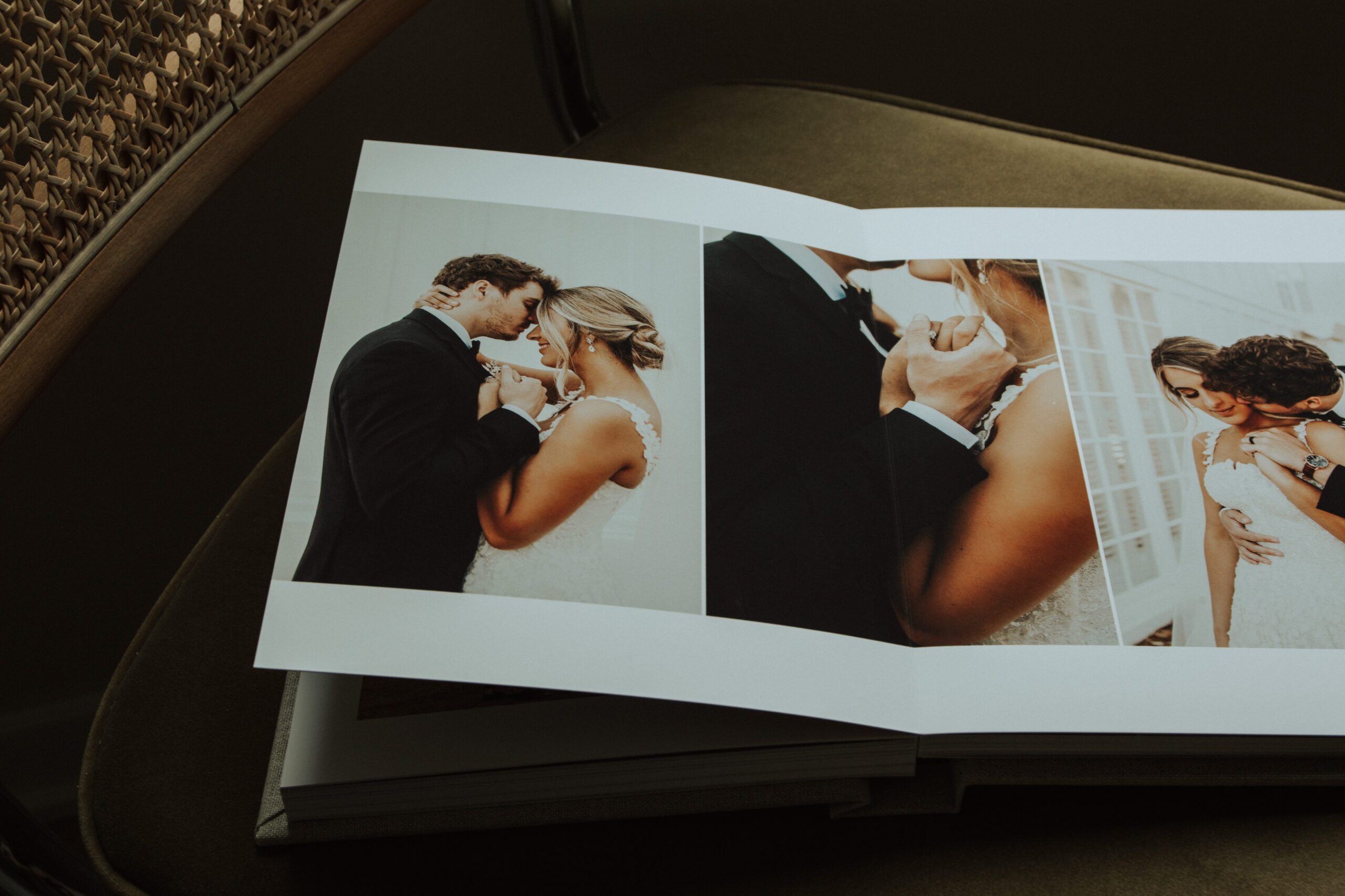 custom luxury wedding album with thick matte pages